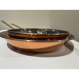 Benjamin & Medwin hanging Copper Cookware Two Skillets Frypans